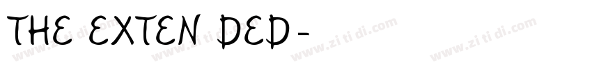 THE EXTEN DED字体转换
